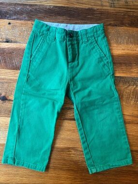 Janie and Jack 18-24 months Green Cotton Chino Pants